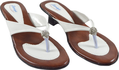 Komfy Women Heels(White , 7)