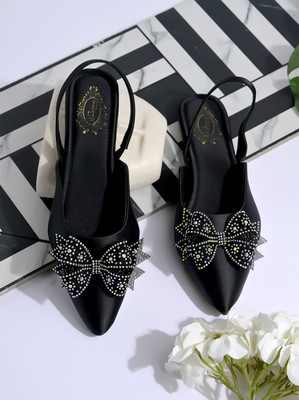 SHOETOPIA Women Flats(Black , 4)