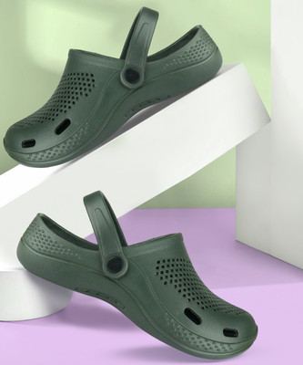 BERSACHE Men Clogs(Green , 8)