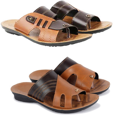 NOBELITE Men Sandals(Tan, Brown, Tan , 7)