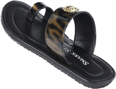 Smark Styl Men Sandals(Black, Green , 10)