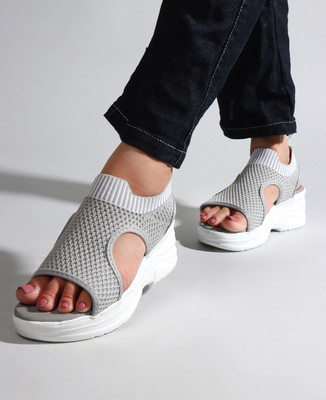 Rovaniq Fashion Women Wedges(Grey , 7)