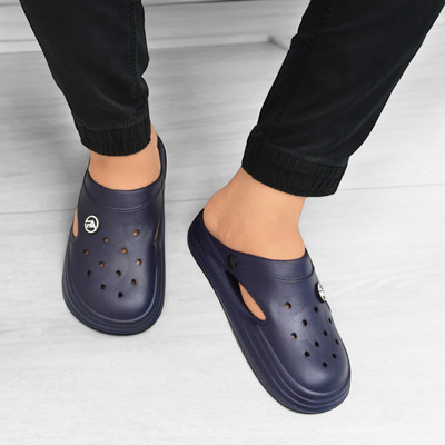 Feel alive Men Slippers & Flip Flops(Navy , 6)