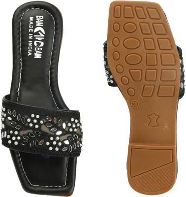 Bambam Women Flats(Black , 6)