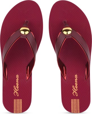 Heenaplus Women Wedges(Maroon , 6)