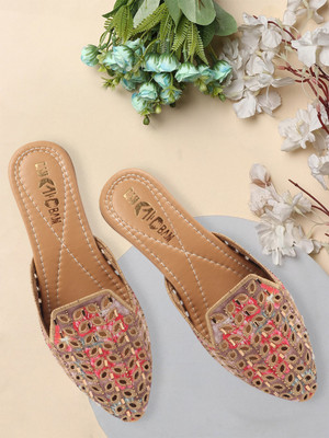 Bambam Women Flats(Beige , 6)