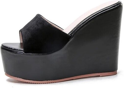 UUNDA Fashion Women Wedges(Black , 2)