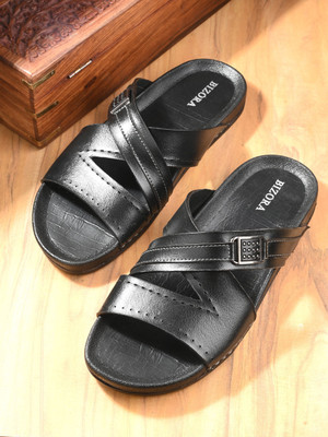 BIZORA Men Sandals(Tan , 7)