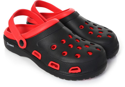 athree Men Clogs(Black, Red , 10)