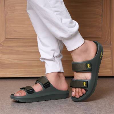 athree Men Flip Flops(Olive , 10)