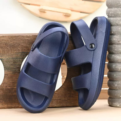 DEFLOW Men Sandals(Navy , 7)