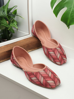 Picktoes PT-S88 Lightweight Comfort Summer Trendy Premium Stylish Party disigin Women Bellies(Pink , 4)