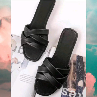 raj-rajeshwari collection Women Slides(Black , 6)
