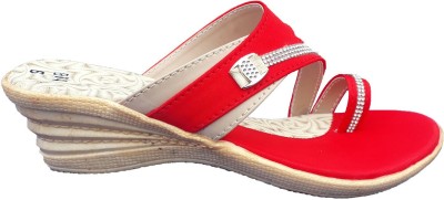 IndiForce Women Wedges(Red , 9)