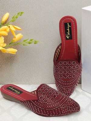 SHOKIYA Women Flats(Maroon , 7)