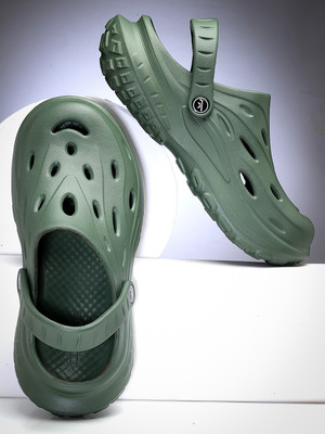 BERSACHE Men Flip Flops(Green , 8)