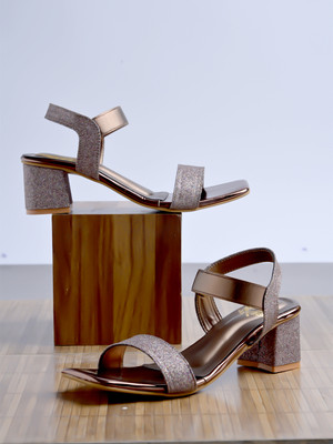 SHOETOPIA Women Heels(Copper , 3)