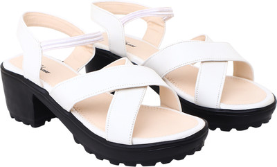 Todhwear Women Heels(White , 4)