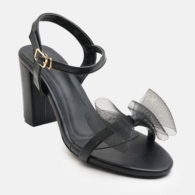 Stepee Women Heels(Black , 8)