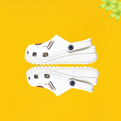 jootiyapa Women Clogs(White , 8)
