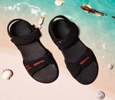 XDOX Men Black Sandals