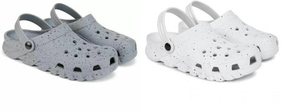 kiwd sports Men Sandals(Grey, White , 9)