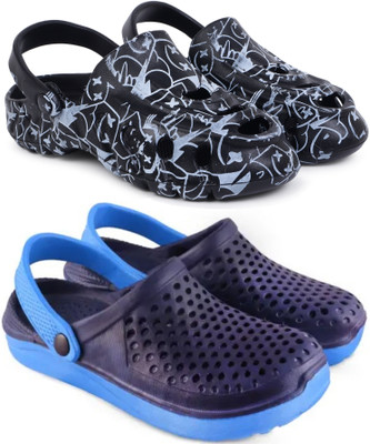 Kapani Fashion Men Flipflops, Slipper, Slides, Sandal, Clogs-Combo Pack of 2 (Black, Blue , 6) Men Sandals(Black, Blue , 6)