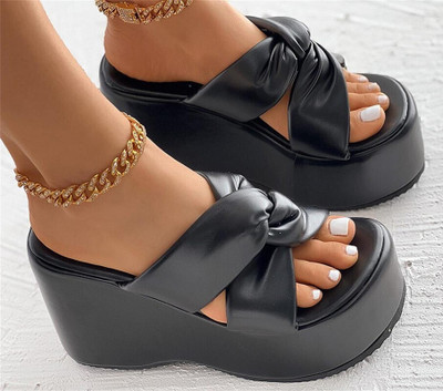 Gloglamp Women Wedges(Black , 8)