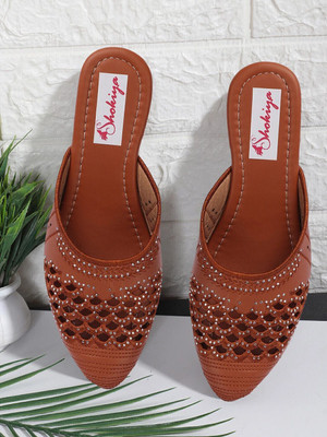 SHOKIYA Women Bellies(Tan , 7)