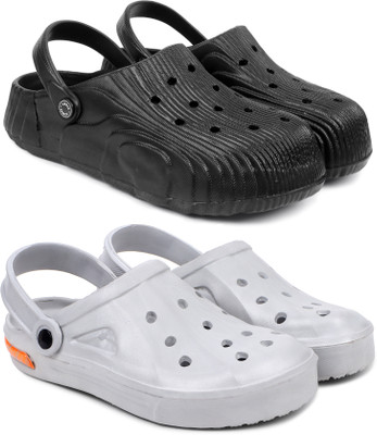 Kapani Fashion Men Flipflops, Slipper, Slides, Sandal, Clogs-Combo Pack of 2 (Black, Grey , 7) Men Sandals(Black, Grey , 7)