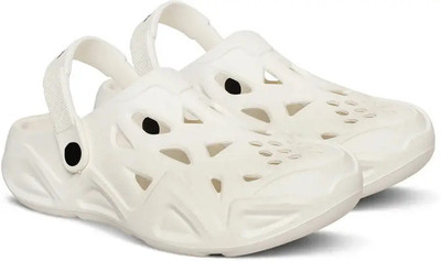 Footsace Men Clogs(White , 6)