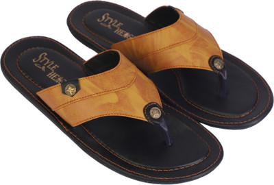 STYLE HEIGHT Men Slippers(Tan , 9)