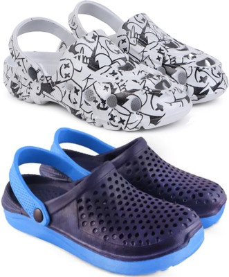 Kapani Fashion Men Flipflops, Slipper, Slides, Sandal, Clogs-Combo Pack of 2 (Grey, Blue , 6) Men Sandals(Grey, Blue , 6)