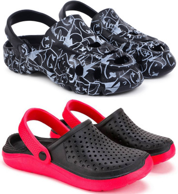 Kapani Fashion Men Flipflops, Slipper, Slides, Sandal, Clogs-Combo Pack of 2 (Black, Black , 6) Men Sandals(Black, Black , 6)