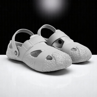 Jut Fire Men Sandals(Grey, White , 8)