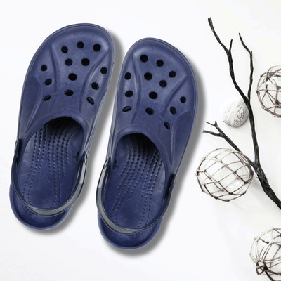 LR Comfort Choice Stylish Comfortable Lightweight Regular Wear For Clogs Men Clogs(Navy , 9)