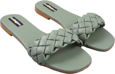 Bambam Women Flats(Green , 8)