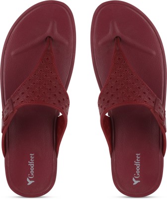 GoodFeet Women Flats(Maroon , 7)