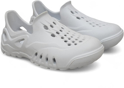 FEEL TIME Men Flip Flops(White , 10)
