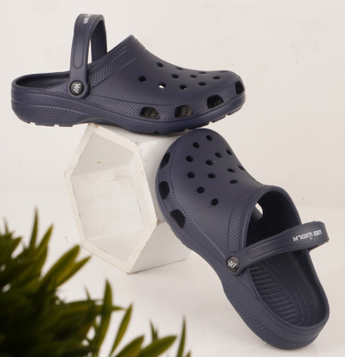 Free Kicks Men Clogs(Navy , 9)