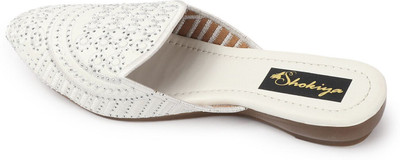 SHOKIYA Women Flats(White , 6)