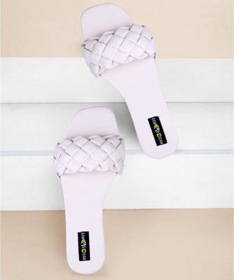 Bambam Women Flats(White , 7)