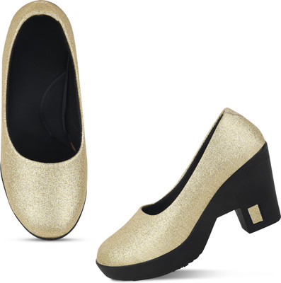 KOMOPT Women Bellies(Gold , 7)