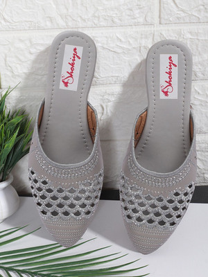 SHOKIYA Women Flats(Grey , 4)