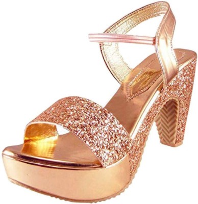 WESTERN VALLEY Women Heels(Gold , 3)