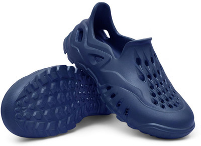 FEEL TIME Men Clogs(Navy , 9)