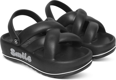 FEEL TIME Women Flip Flops(Black , 6)