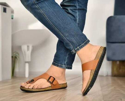 broniq Men Sandals(Tan , 8)