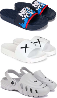 Pennen Men Casual(Grey, White, Blue , 8)