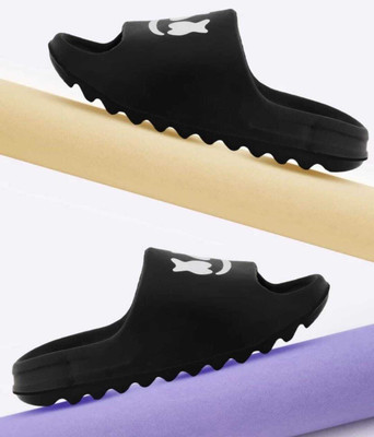 GIGANTIC Men Slides(Black , 6)